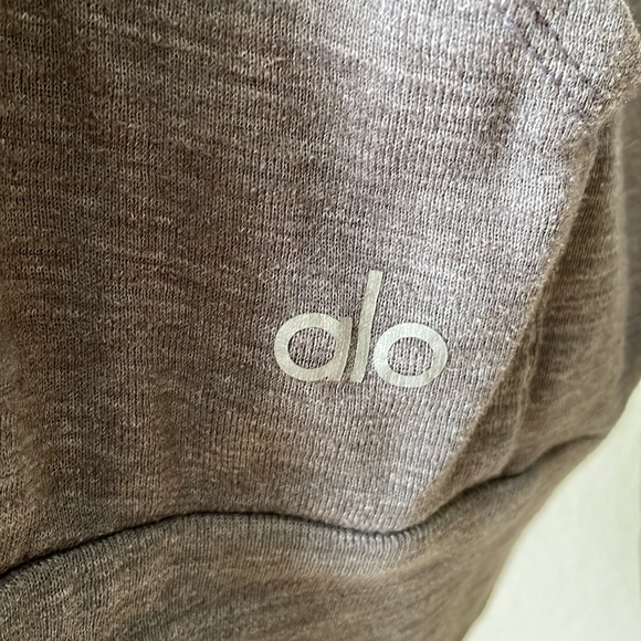 🚫 SOLD ALO Yoga Vintage Space Dye Zip Up Sheer Hoodie Grey L - Picture 4 of 5